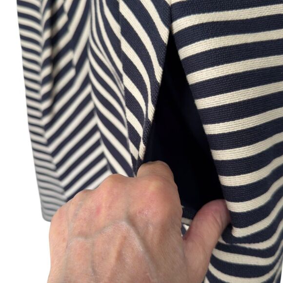 Maeve Anthropologie Chevron Mitered Stripe Knee Length Dress Size 10 - Picture 6 of 10